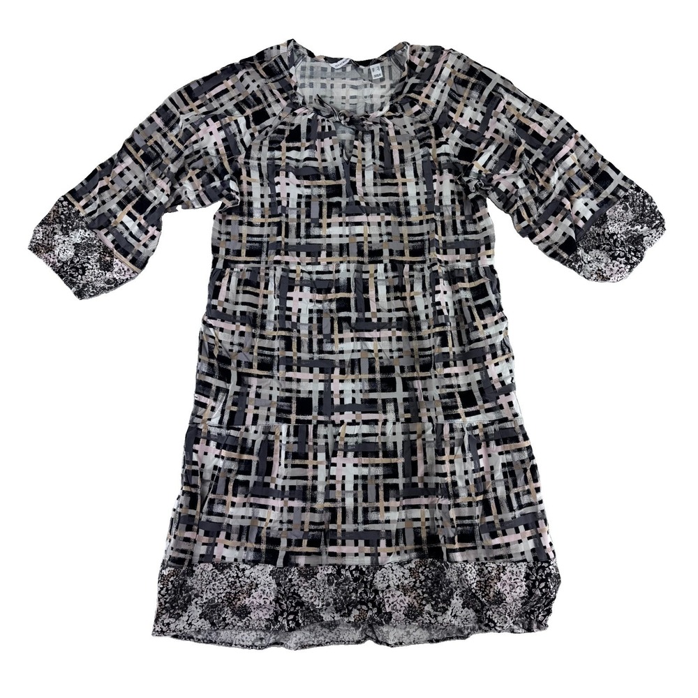 Isaac Mizrahi Live Twin Printed Hi Low Dress XS Multi Color